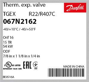 VAN TIẾT LƯU DANFOSS TGEX– C/N 067N2162 van-tiet-luu-danfoss-tgex-c-n-067n2162